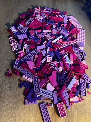 Lego - lot lego rose/violet - 335g