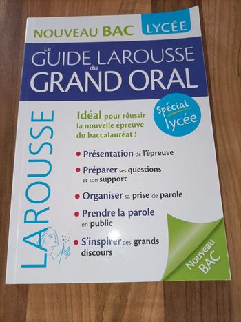Livre guide du grand oral du bac Larousse