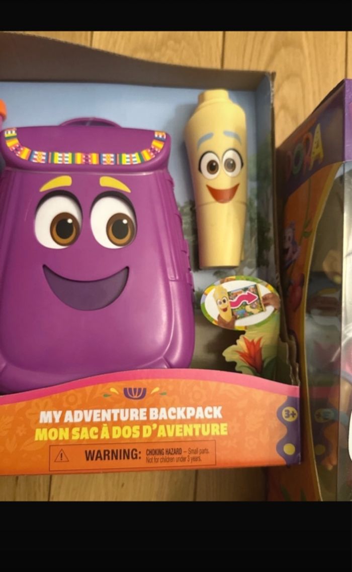 Lot poupée poupon dora + sac à dos - photo numéro 4