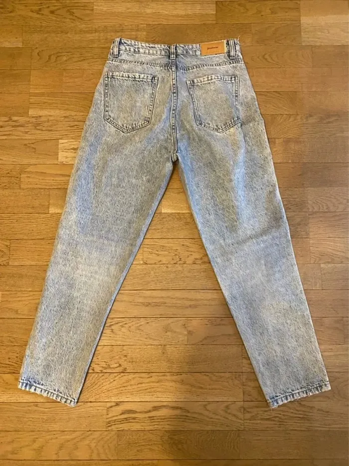 Jean Mom bleu ciel taille 38 Stradivarius - photo numéro 6