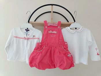 9 mois ensemble sergent major gilet , robe et Teeshirt