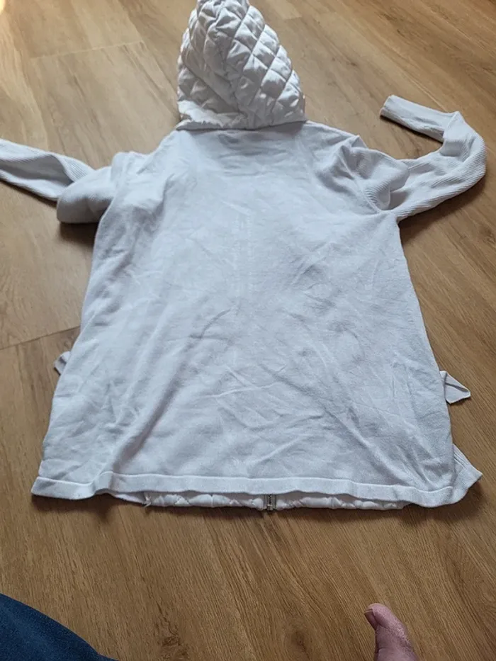 Gilet cintré blanc à capuche S Morgan - photo numéro 5