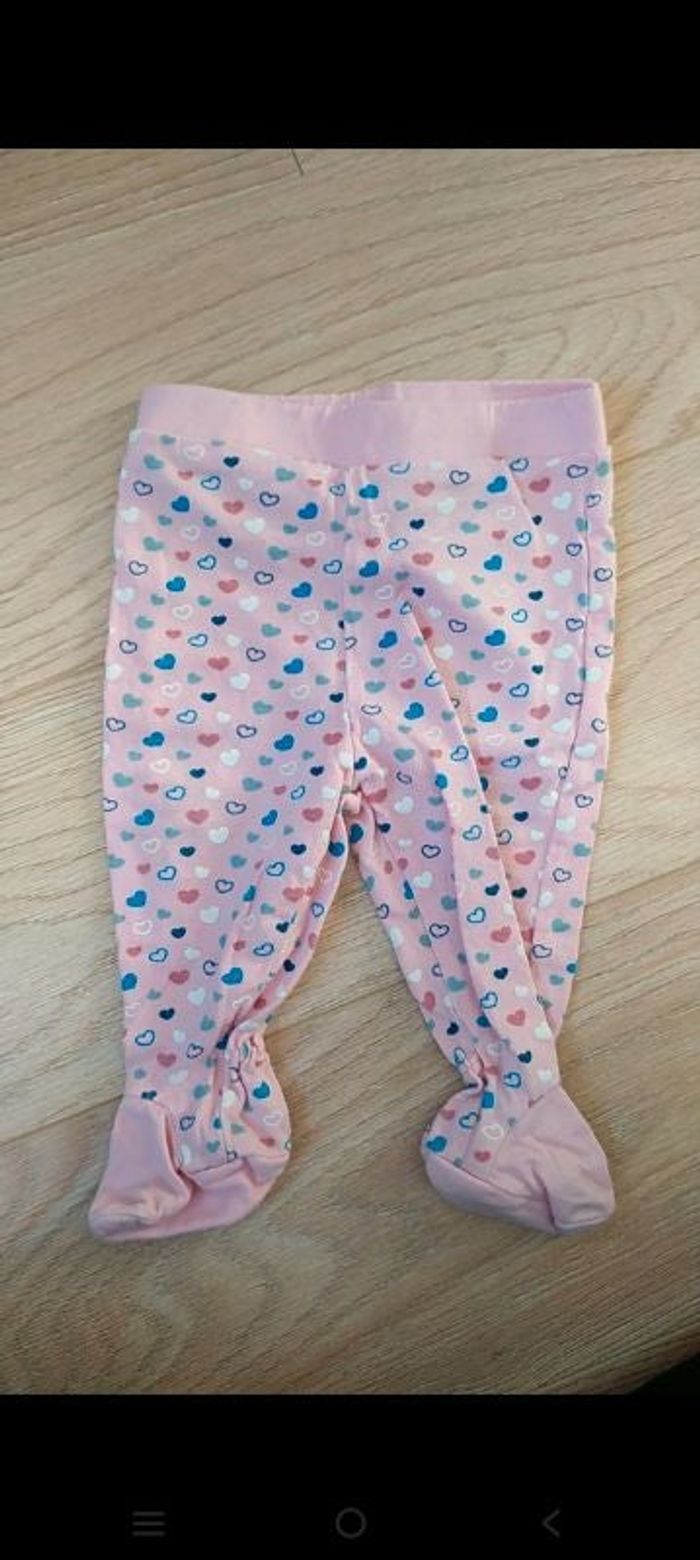 Pantalon pyjama rose coeur 3 mois