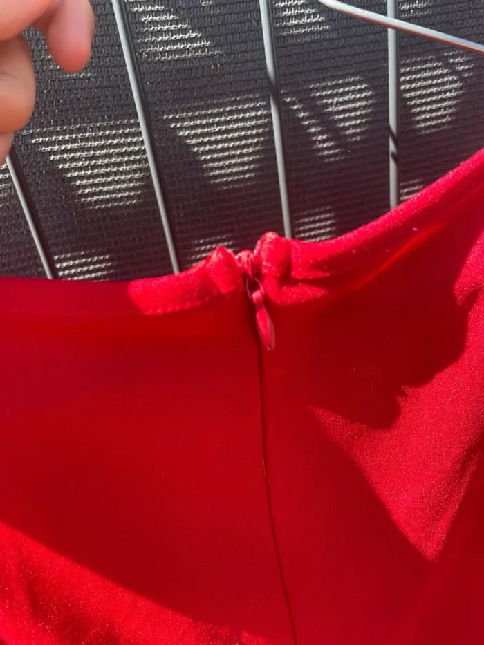 Robe rouge manches papillon – SHEIN – Taille XS - photo numéro 3