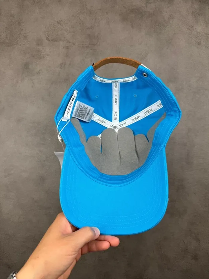 Casquette Lacoste Bleu Logo brodé Neuve - photo numéro 6