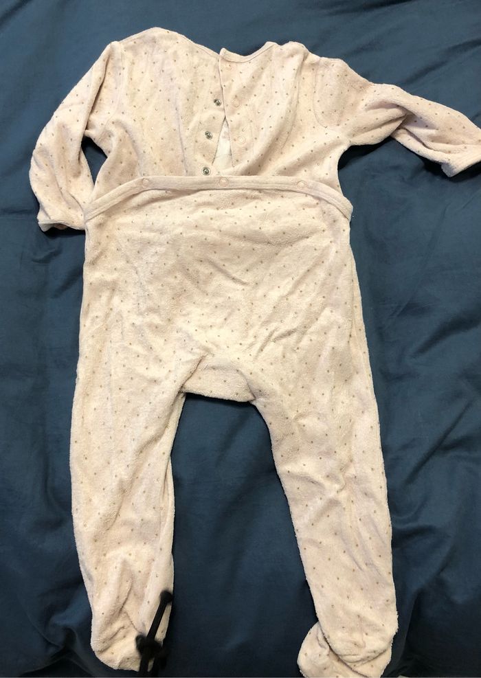 Pyjama velours rose pale Kiabi 18 mois - photo numéro 4