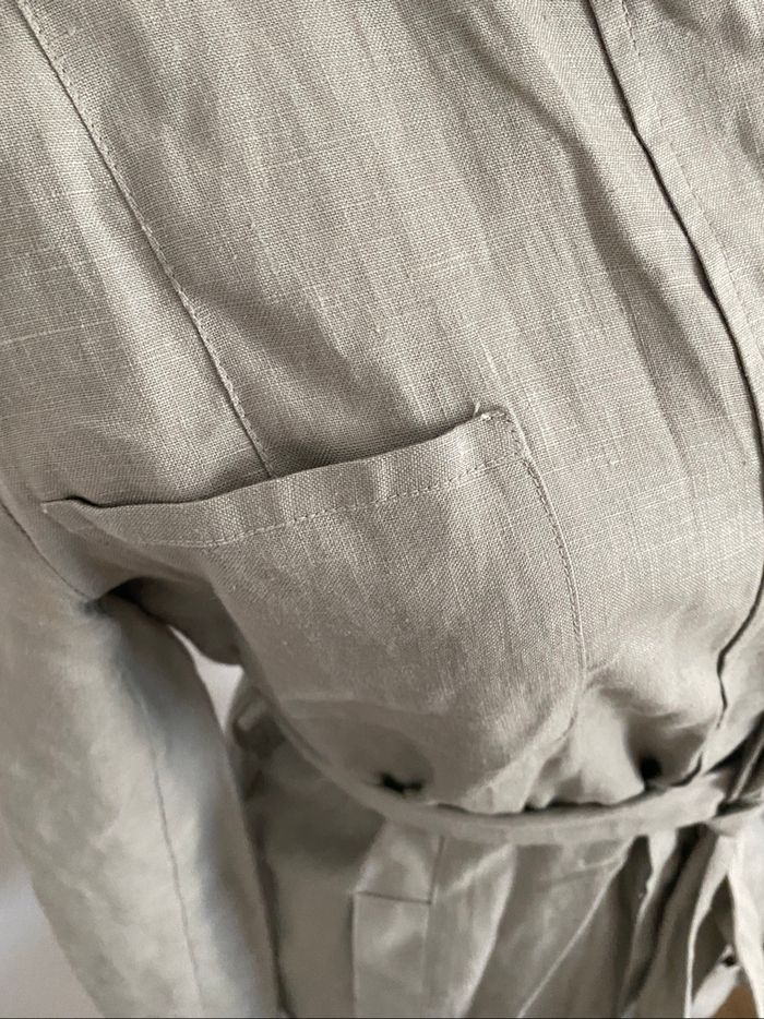 Veste Automne Lin Grise  Autre Ton - photo numéro 6