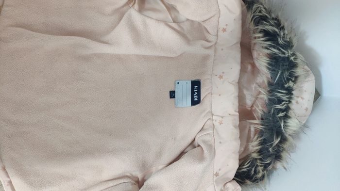 Manteau blouson doudoune polaire Kiabi rose étoiles 3 ans fille - photo numéro 4