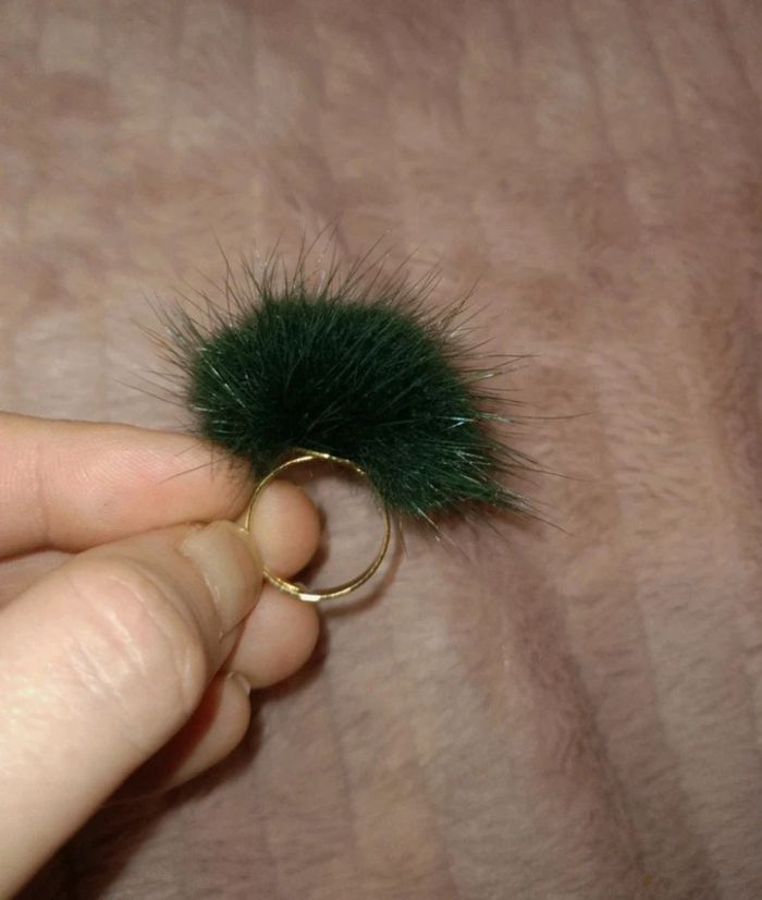 Bague ajustable avec Pompon - photo numéro 3