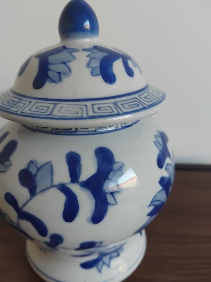 Pot à gingembre ou thé motif chinois céramique - photo numéro 2