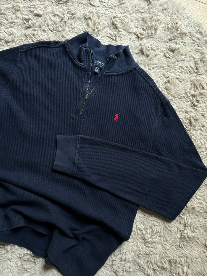 Sweat zippé 1/4 Ralph Lauren XL homme blue navy - photo numéro 4