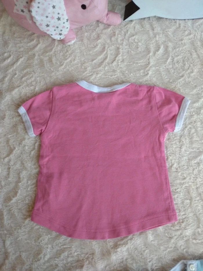 Lot de 2 tee shirt chemise manches courtes Fille 12 mois Levi Strauss signature 100% coton - photo numéro 9