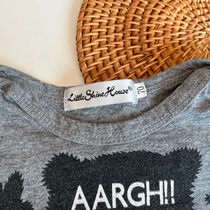 Tee shirt gris ours - photo numéro 2