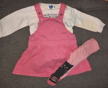 Superbe ensemble robe pull et collant 6 moism