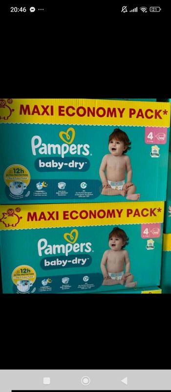 Lot de 2 cartons de couches pampers taille 4 à 40€ avec le code 
PINGOUIN30
Le lot passe à 28€