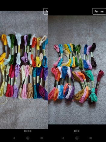 50  paquets de fils a broder