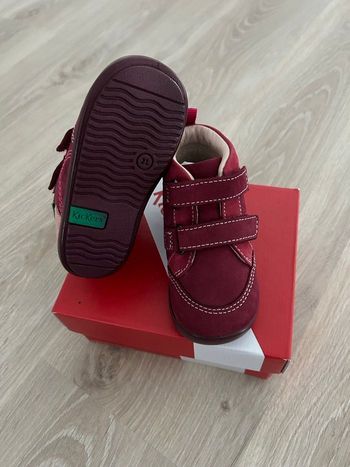 Kickers Bordeaux rose tricolore 21
