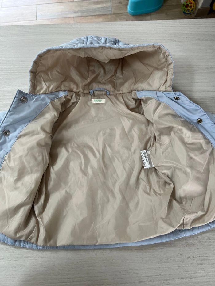Doudoune Benetton bleu claire 6/8 mois - photo numéro 4