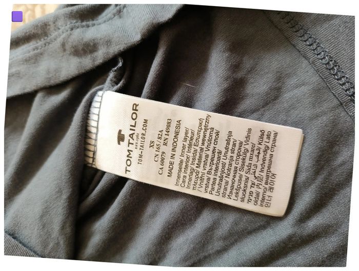 Haut Tom Tailor XS imprimé gris – style bohème décontracté voile leger - photo numéro 7