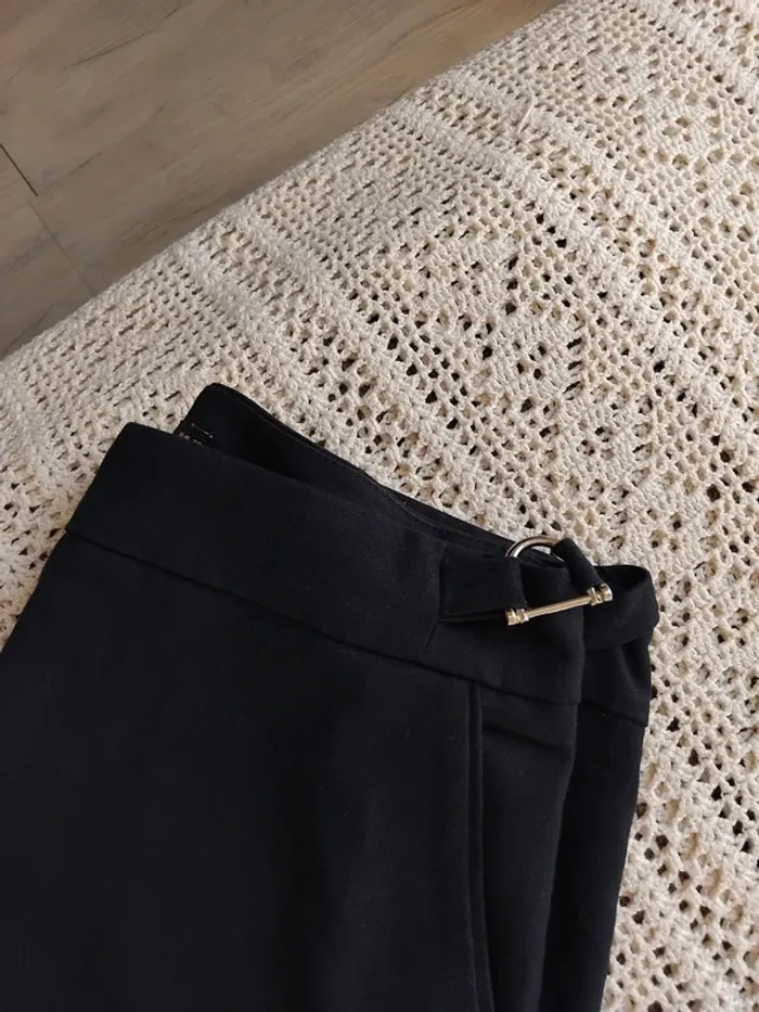 Pantalon Mango bleu chiné - photo numéro 5