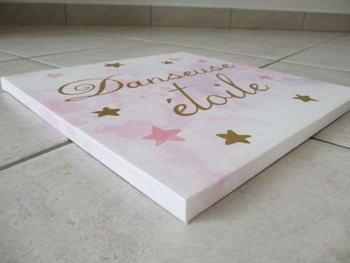 Ensemble déco pour chambre fille Danseuse étoile (toile + coussin) - photo numéro 8