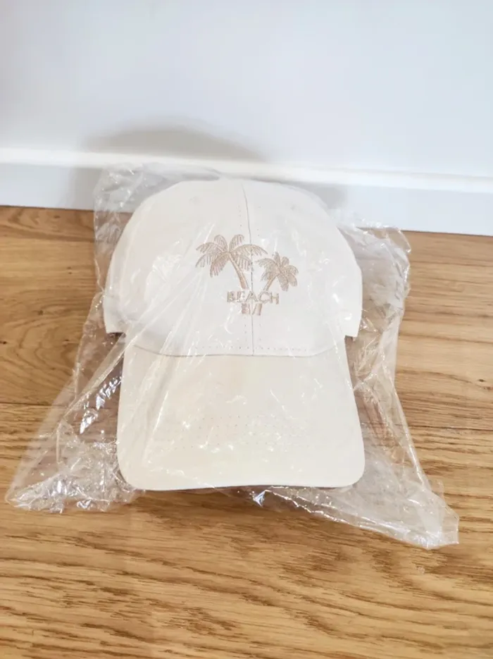 Casquette beige écru "beach" - Neuve - T.57 - photo numéro 5