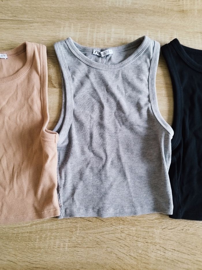 Lot débardeur croc top Zara - photo numéro 3