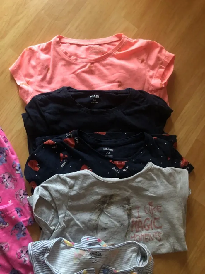 Lot été fille pyjama ensemble combishort 4-5 ans - photo numéro 4