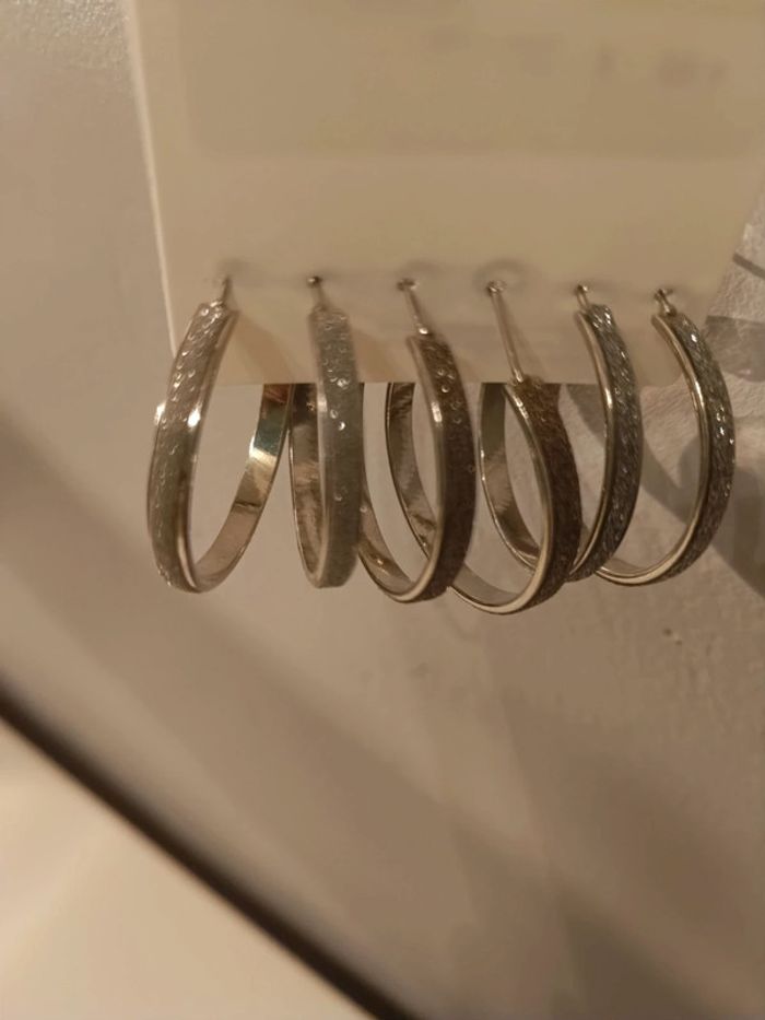 Lot de 3 paires de boucles d'oreilles - photo numéro 2