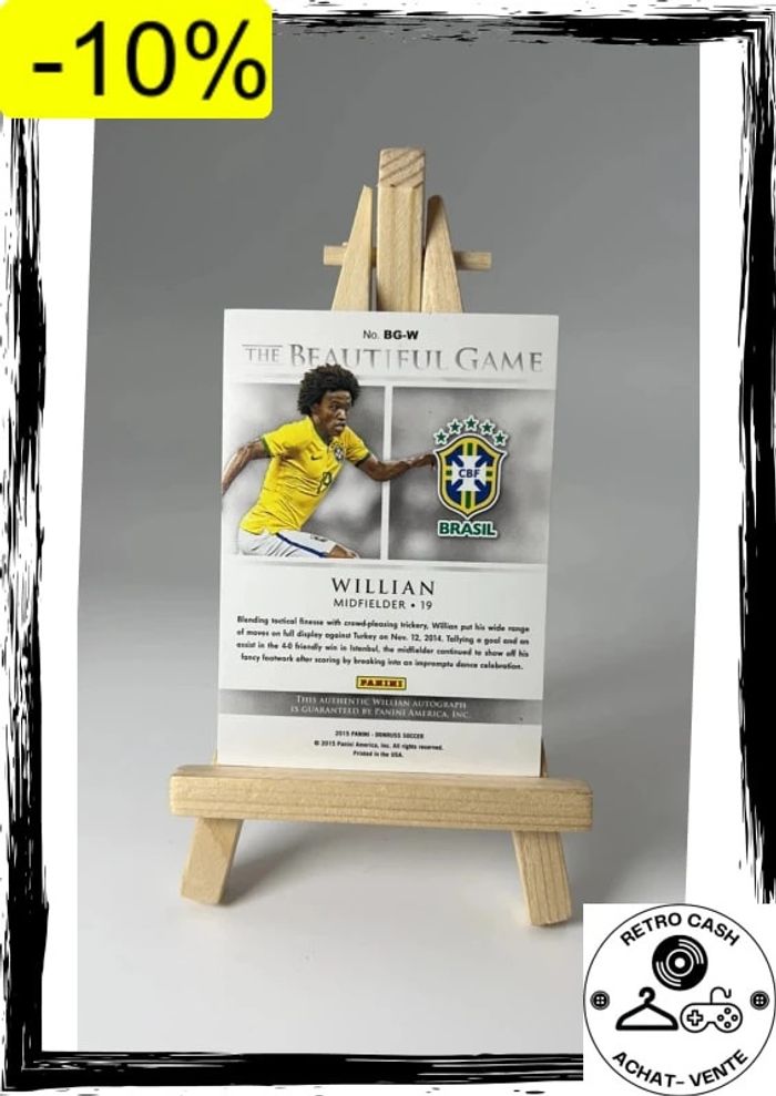 2015 Panini Donruss The Beautiful Game Signatures bg-w Willian - photo numéro 4