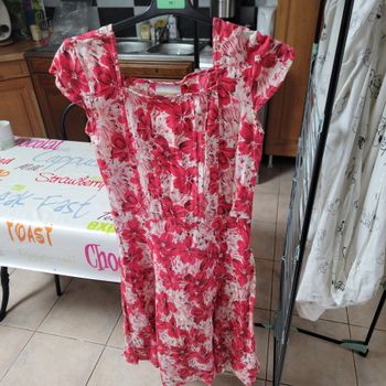 Robe fleurie blanche /rouge