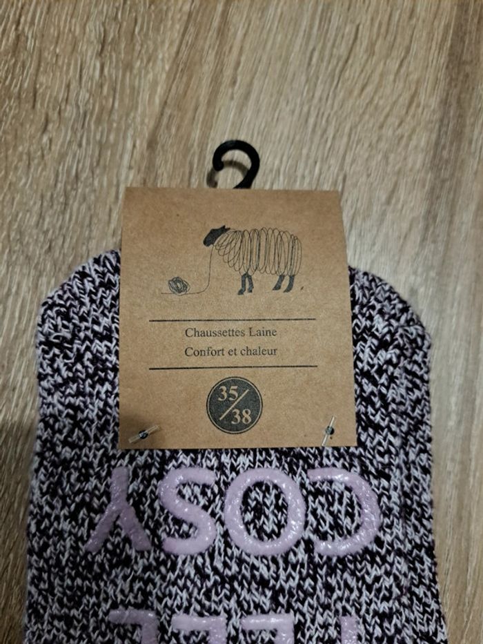 Chausettes anti-dérapantes violettes 35/38 - photo numéro 4