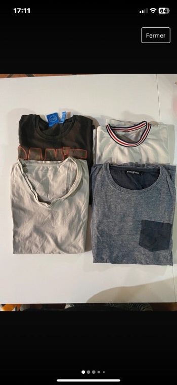 Lot de 4 tee-shirts hommes taille M