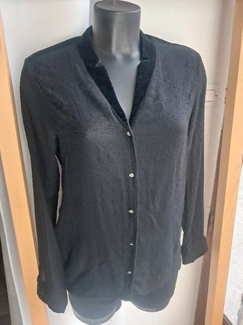 Sezane chemise noire T.38