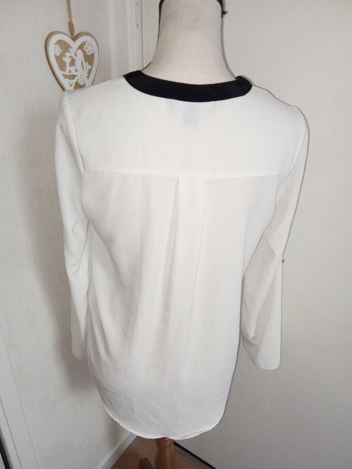 Blouse tunique femme taille 36 ou S Primark blanc, noire - photo numéro 2