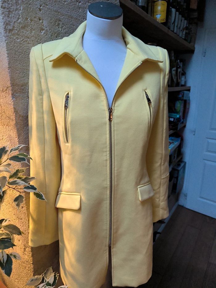 Veste mi longue jaune Pimkie taille 38 - photo numéro 3