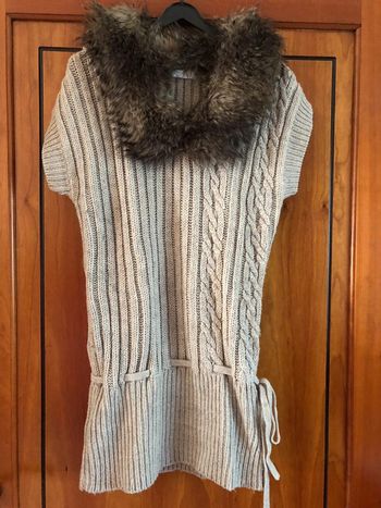 Tunique sans manches col fausse fourrure 38 Promod