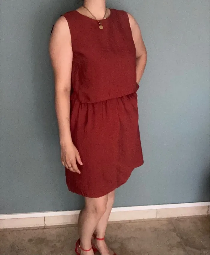 Robe Droite Rouge Foncé Etam 38 - photo numéro 2