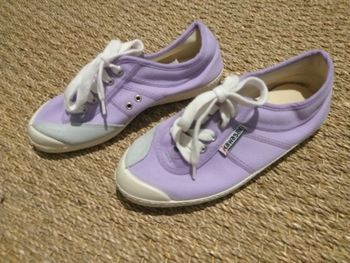 Baskets tissu mauve Kawasaki 36