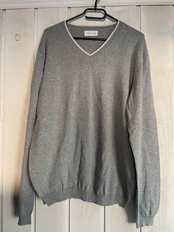 Pull col V gris coton - Harris Wilson - XL