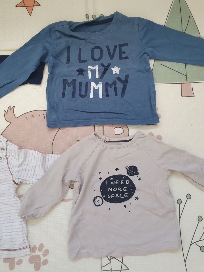 Lot mi-saison taille 12 mois (haut manches longues, pantalons, sweat) - photo numéro 3