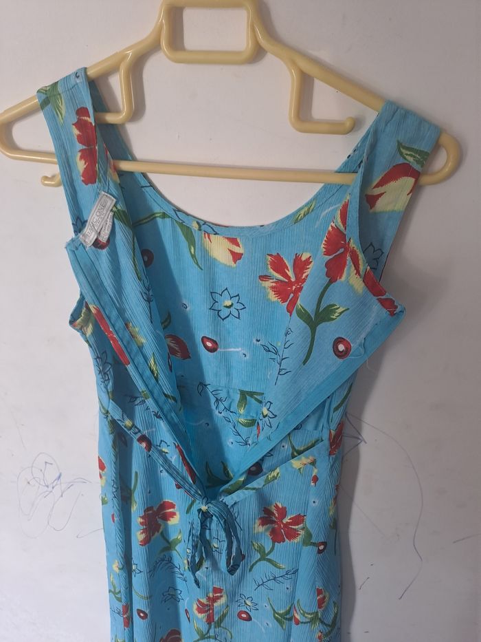 Robe bleu à fleurs Basic One Taille 38 - photo numéro 10