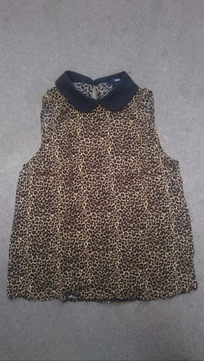 Blouse léopard col claudine Tally Weijl