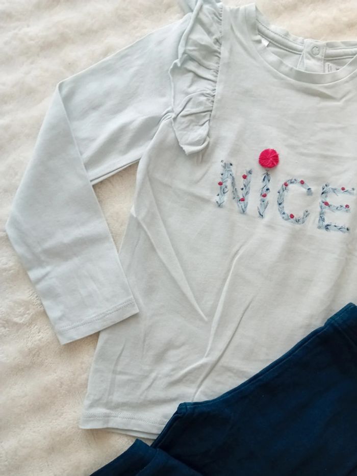 Ensemble fille 5ans 🩵🤍 - photo numéro 2