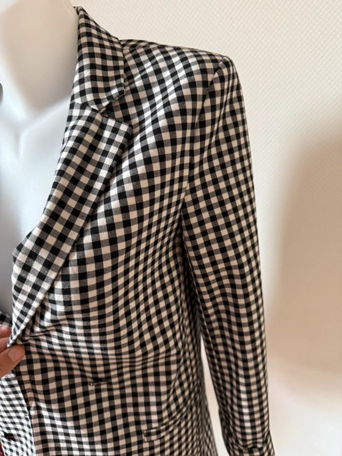 Blazer Vichy noir et blanc en très bon état taille XS new yorker - photo numéro 5