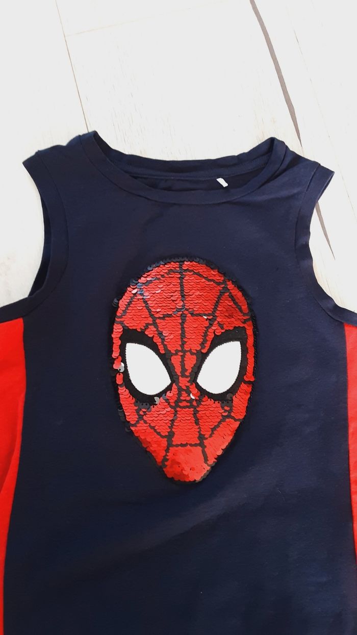 Vêtement garçon tee-shirt débardeur Marvel Orchestra Spiderman 5 ans - photo numéro 2