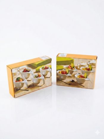 Lot de 2 Coffrets Apéritifs – Porcelaine & Inox (Neuf)