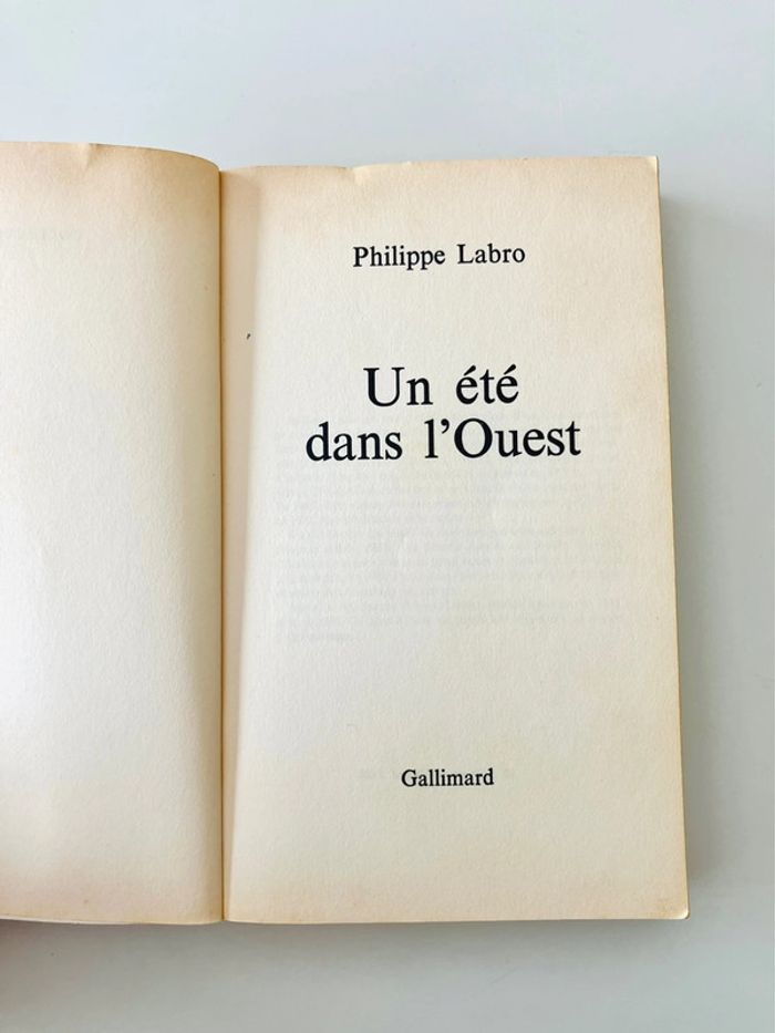 Un été dans l'Ouest de Philippe Labro Roman - photo numéro 2