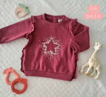 Robe pull hiver bordeaux 06mois