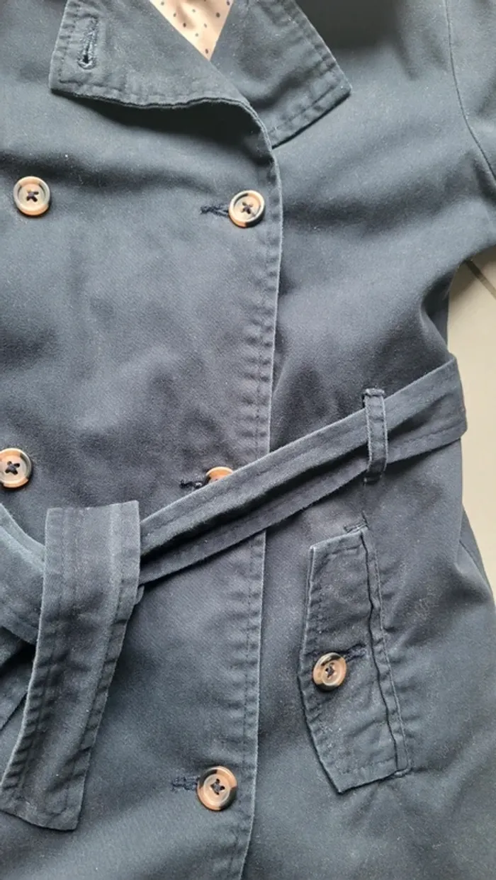 Trench parka bleu - photo numéro 4